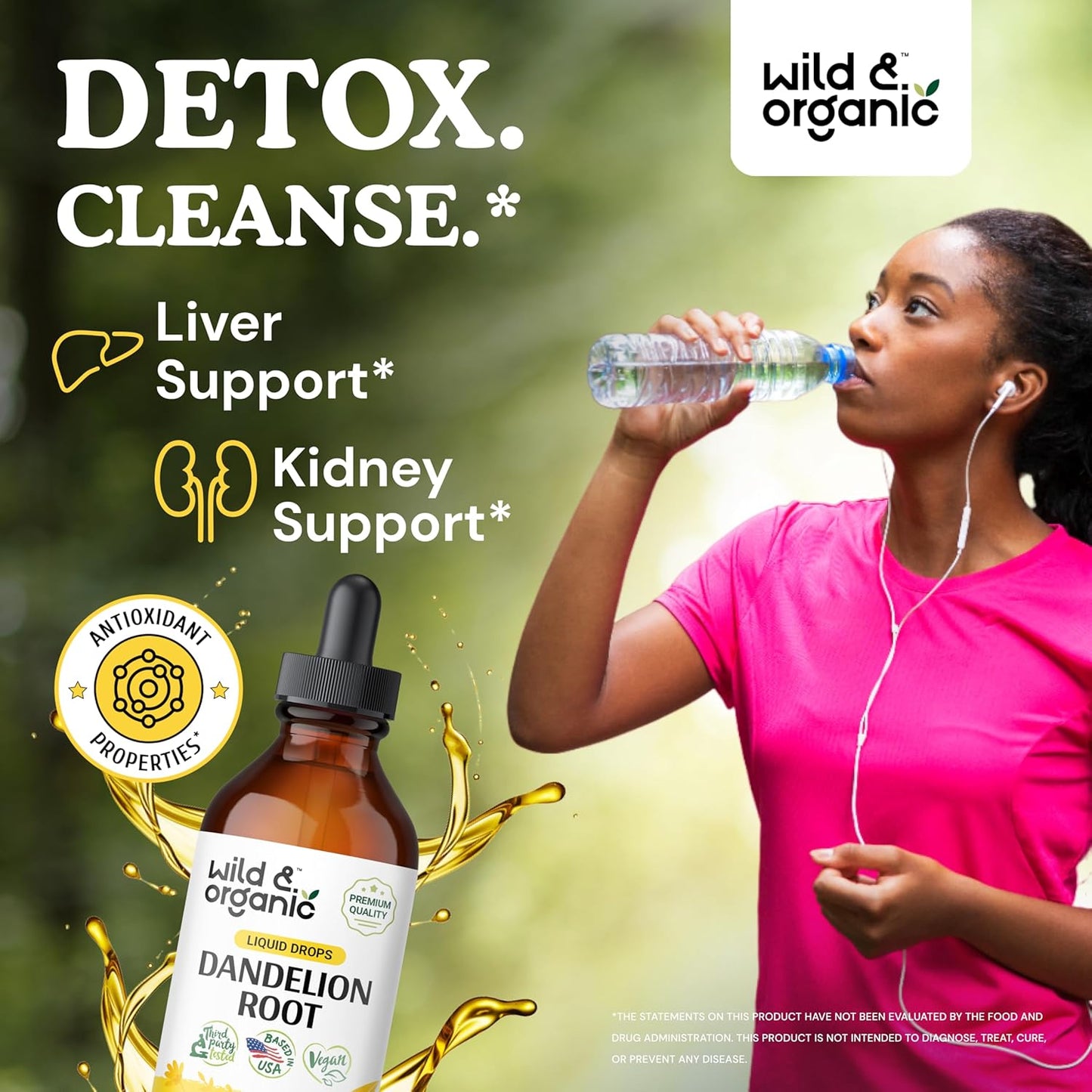 Organic Liver Cleanse and Dandelion Root Tincture Combo - 4 fl oz Each
