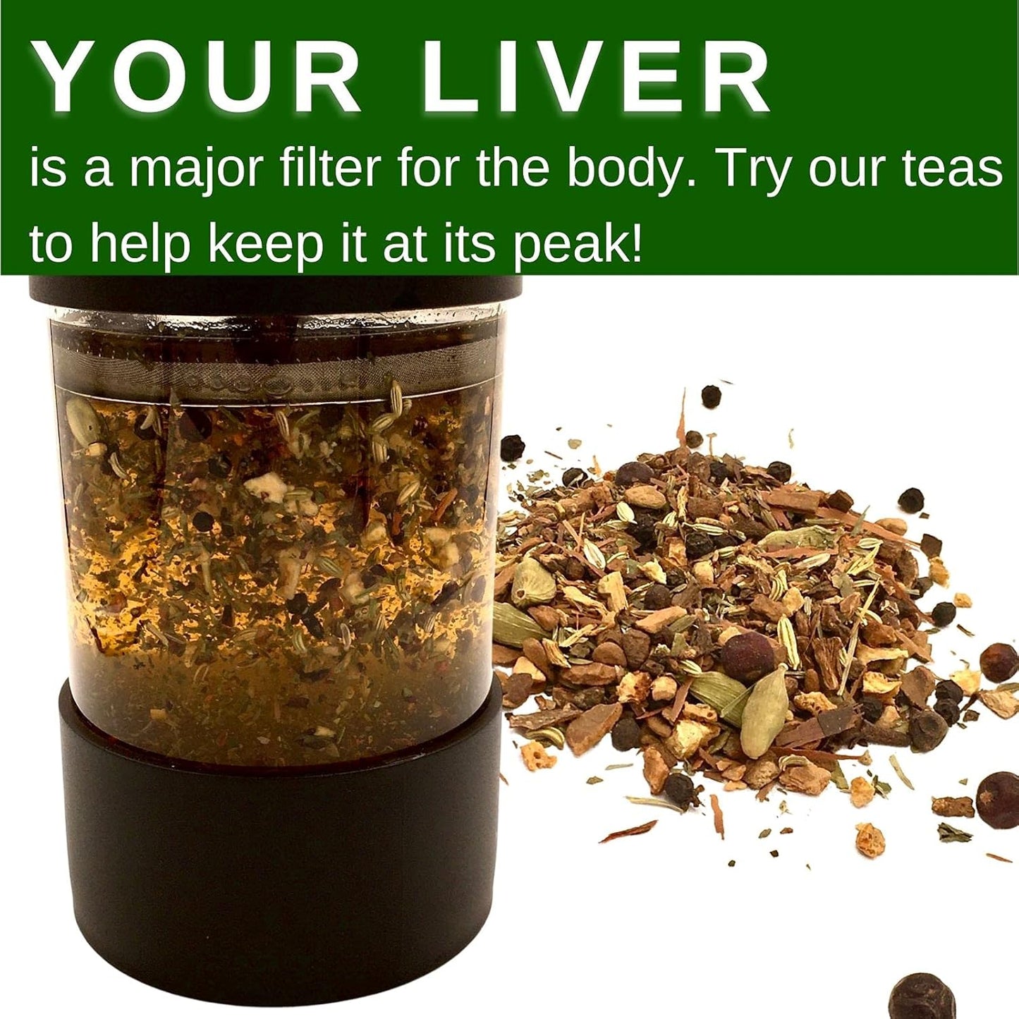 Organic Liver Detox Tea with Dandelion Leaf, Fennel, Ginger | Cleanses Liver & Gallbladder (28 Teabags)