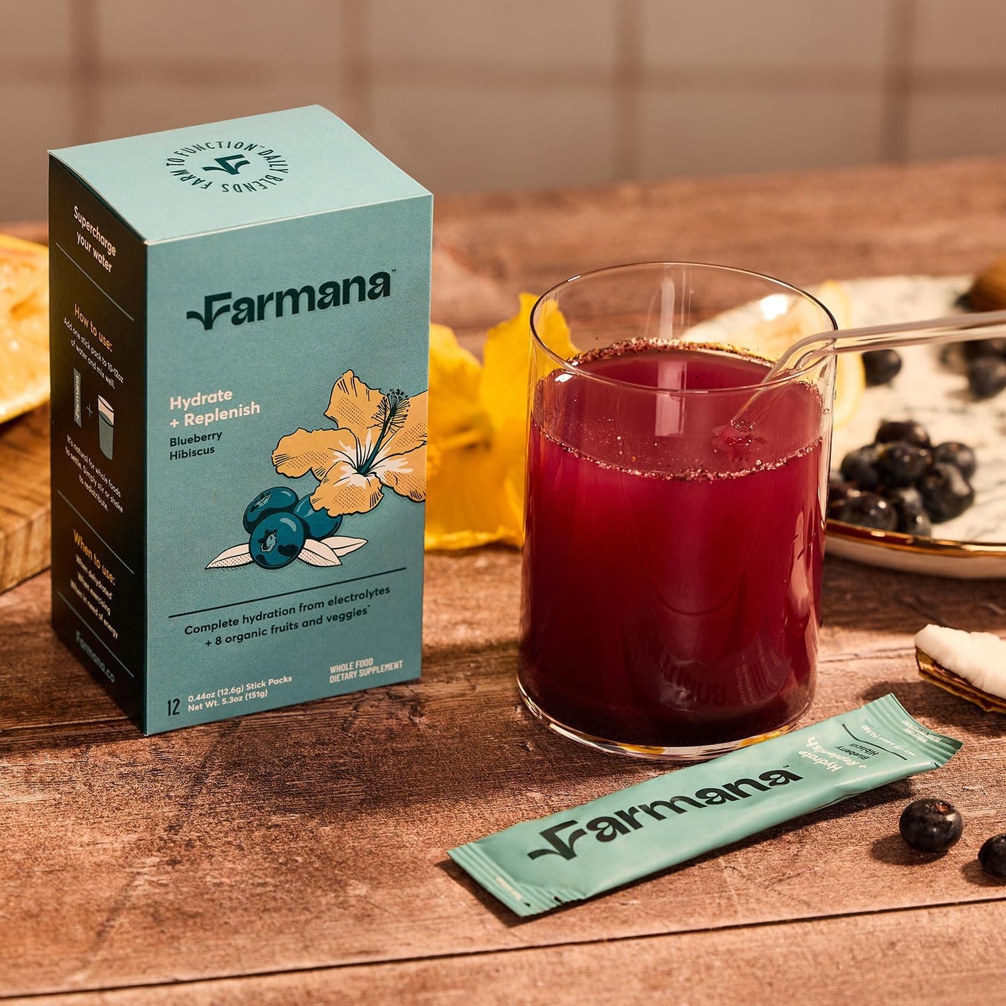 Organic Low Sodium Electrolyte Drink Mix with Natural Ingredients - Blueberry Hibiscus Flavor - No Sugar Added for Rapid Hydration and Energy Boost - BoostGo Australia