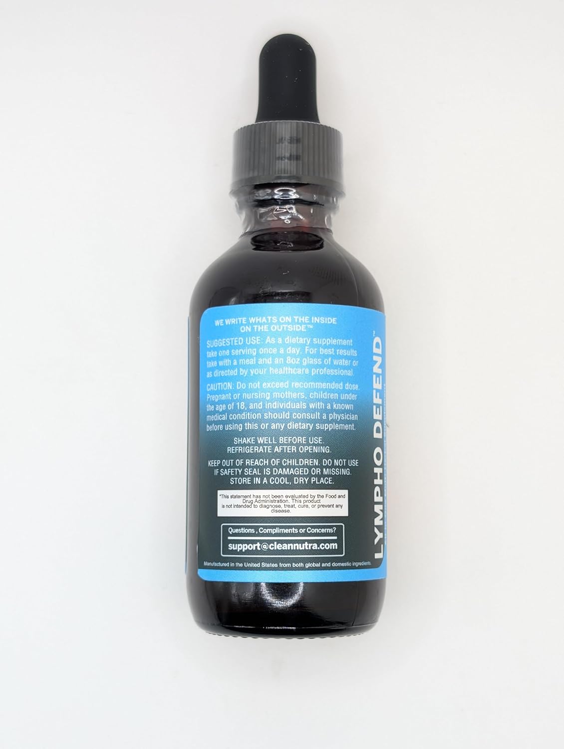 Organic Lymphatic Drainage Drops Supplement with Burdock Root, Elderberry, and Milk Thistle for Immune Support - Clean Nutra