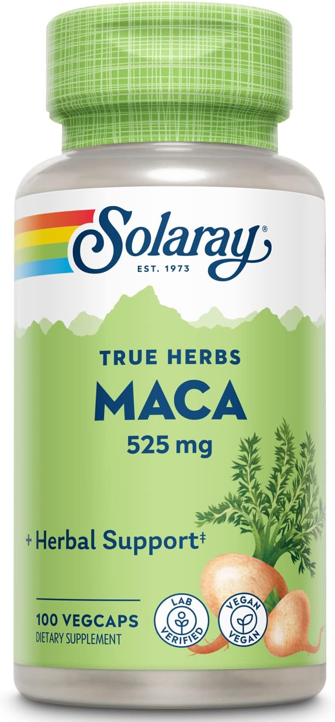 Organic Maca Root Capsules - 525 MG (100 Count) by SOLARAY - BoostGo Australia