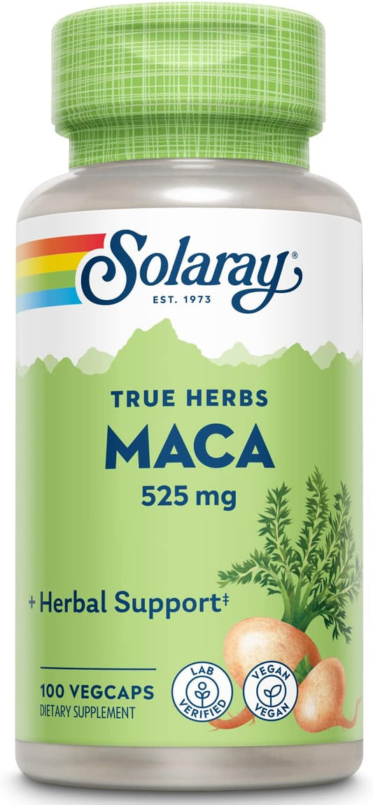 Organic Maca Root Capsules - 525 MG (100 Count) by SOLARAY - BoostGo Australia