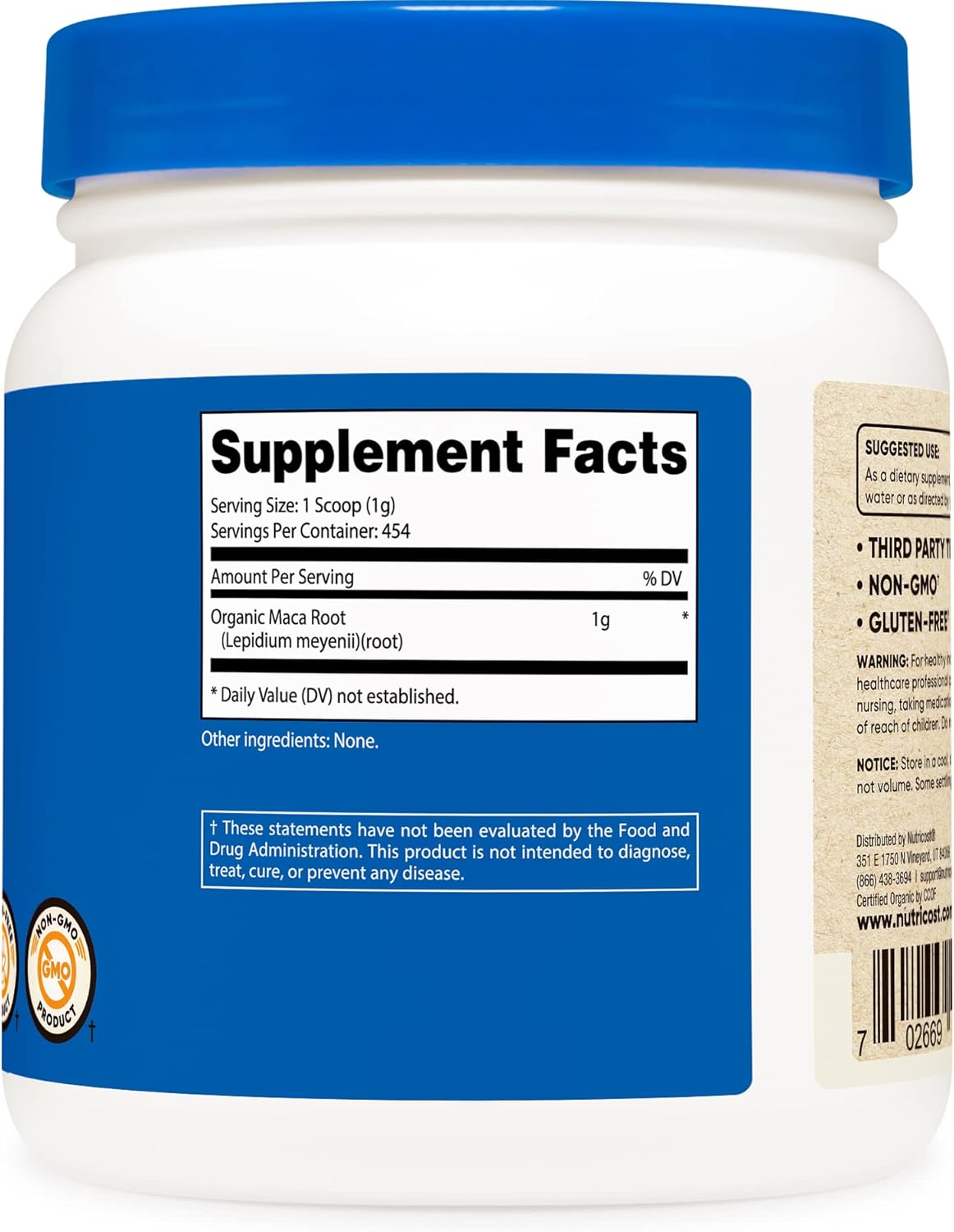 Organic Maca Root Powder by Nutricost, 1LB Each, 3 Pack - High-Quality Superfood Supplement