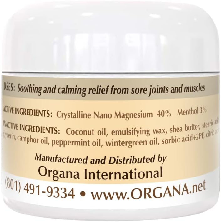 Organic Magnesium Lotion with Shea Butter for Muscle Soreness, Leg Cramps, and Joint Support