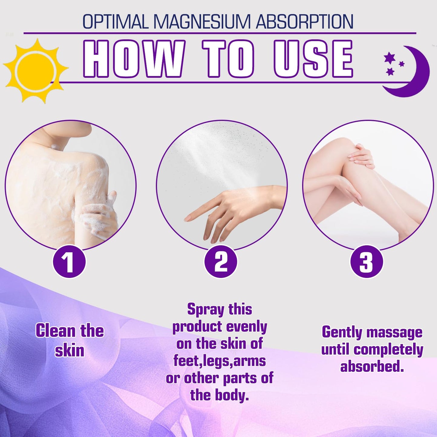 Organic Magnesium Oil Spray for Skin, 100% Pure Natural Topical Spray for Feet & Body, Promotes Sleep and Relaxation - 100ml