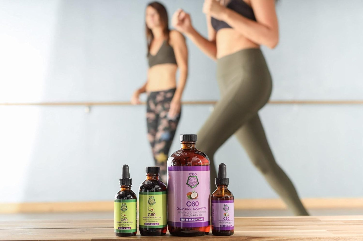 Organic MCT Coconut Oil with C60 - 8 oz for Optimal Mitochondrial Function and Reduced Oxidative Stress