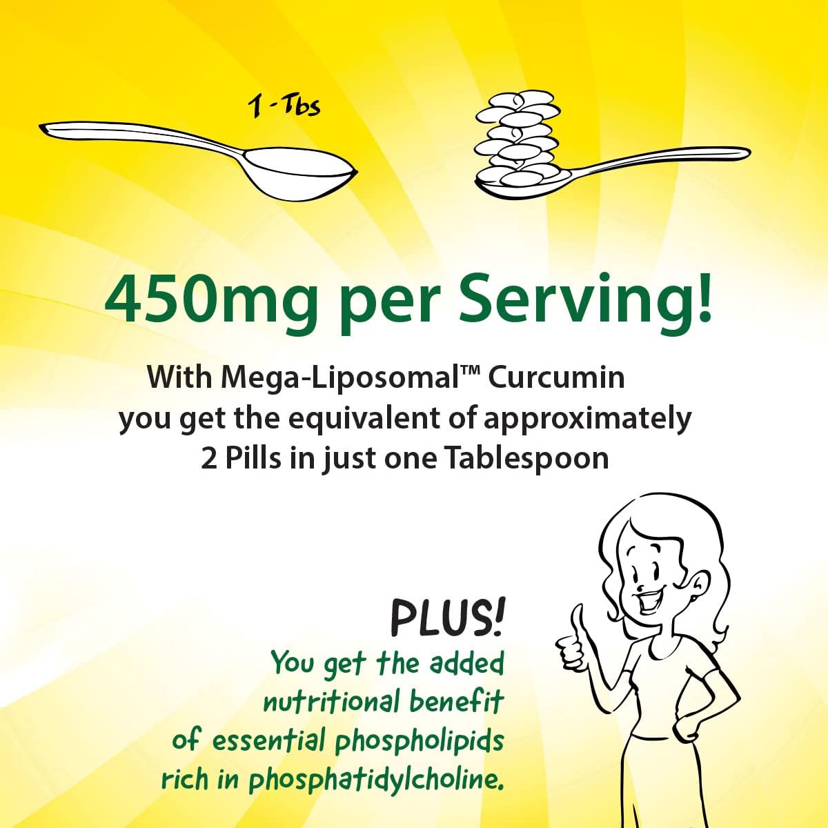 Organic Mega-Liposomal Curcumin + Vitamin C for Healthy Joints, Muscles, GI Tract & Brain - 16 fl oz Bottle, Non-GMO