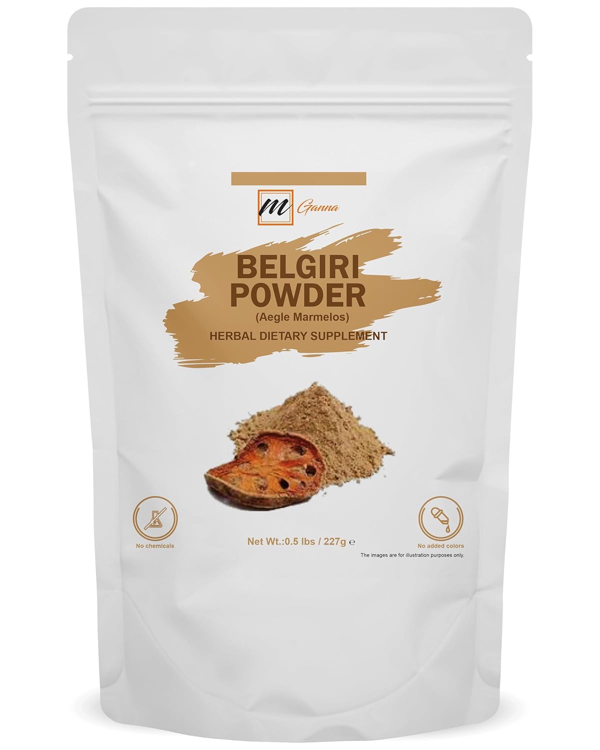 Organic mGanna Belgiri Powder for Healthy Hair and Skin - 227g/0.5lbs