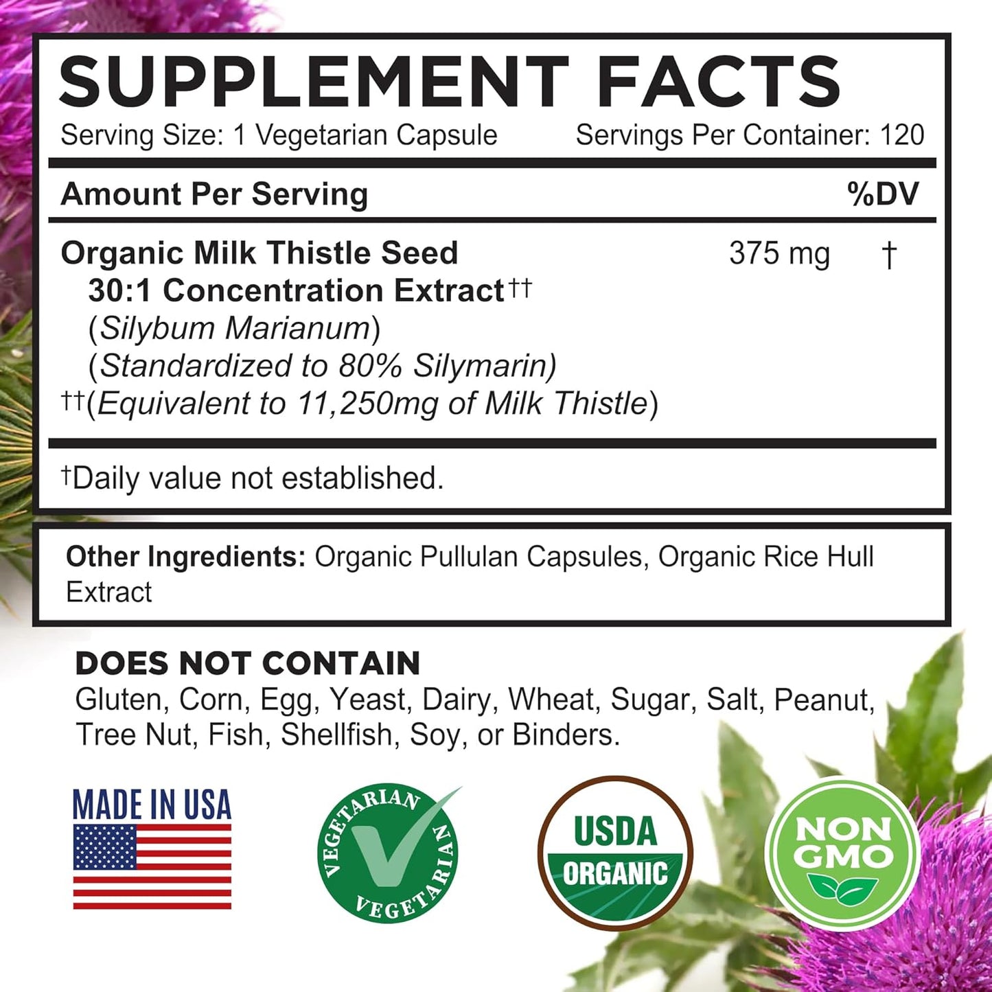 Organic Milk Thistle and Glucosamine Chondroitin Supplement by FarmHaven - USDA Certified
