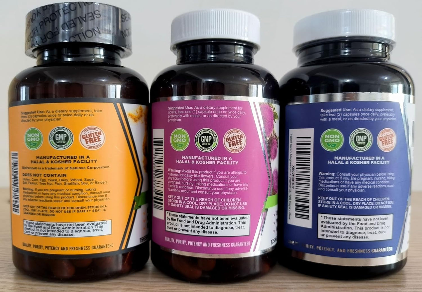 Organic Milk Thistle Capsules with Turmeric Curcumin, BioPerine Black Pepper, Magnesium Glycinate & Malate - FarmHaven