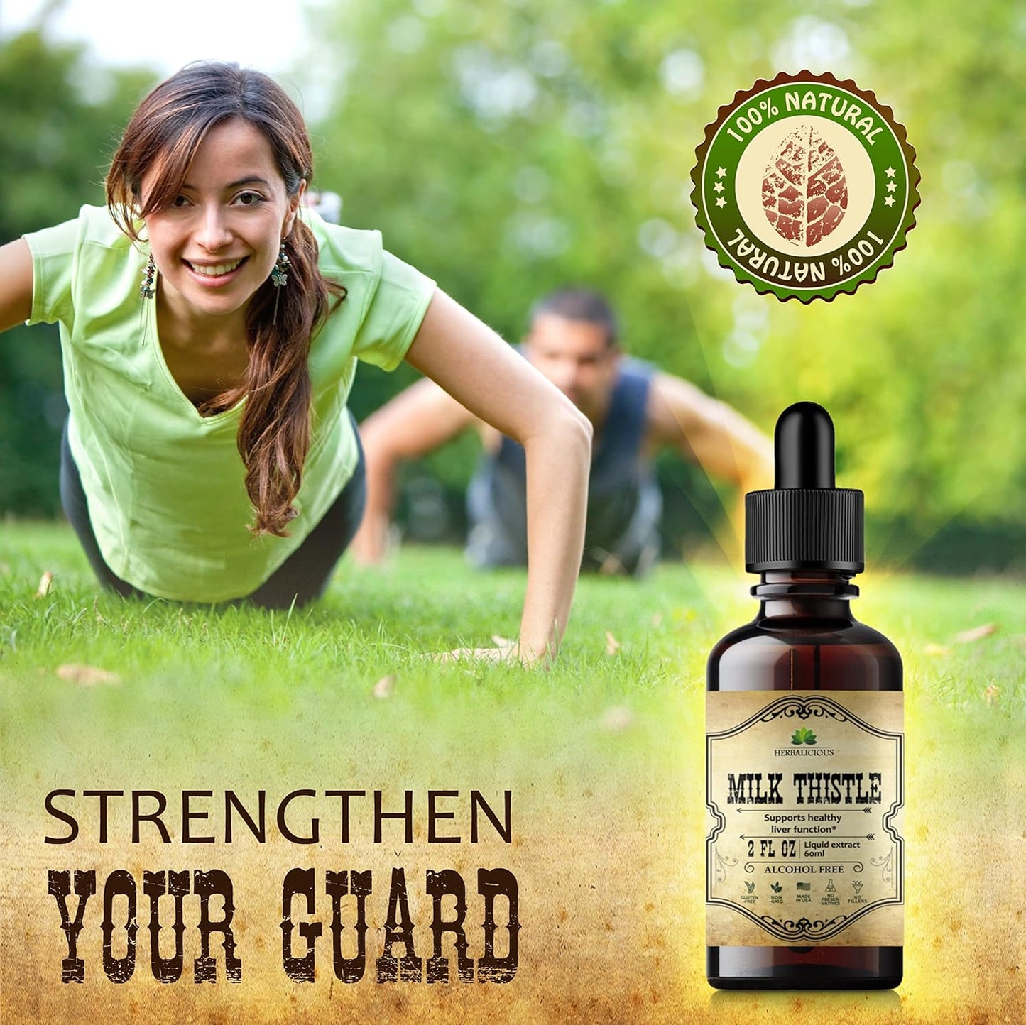 Organic Milk Thistle Extract Liquid Drops - Liver Detox Support, Immune Boost, Skin Health - Silymarin Supplement - 2 fl Oz