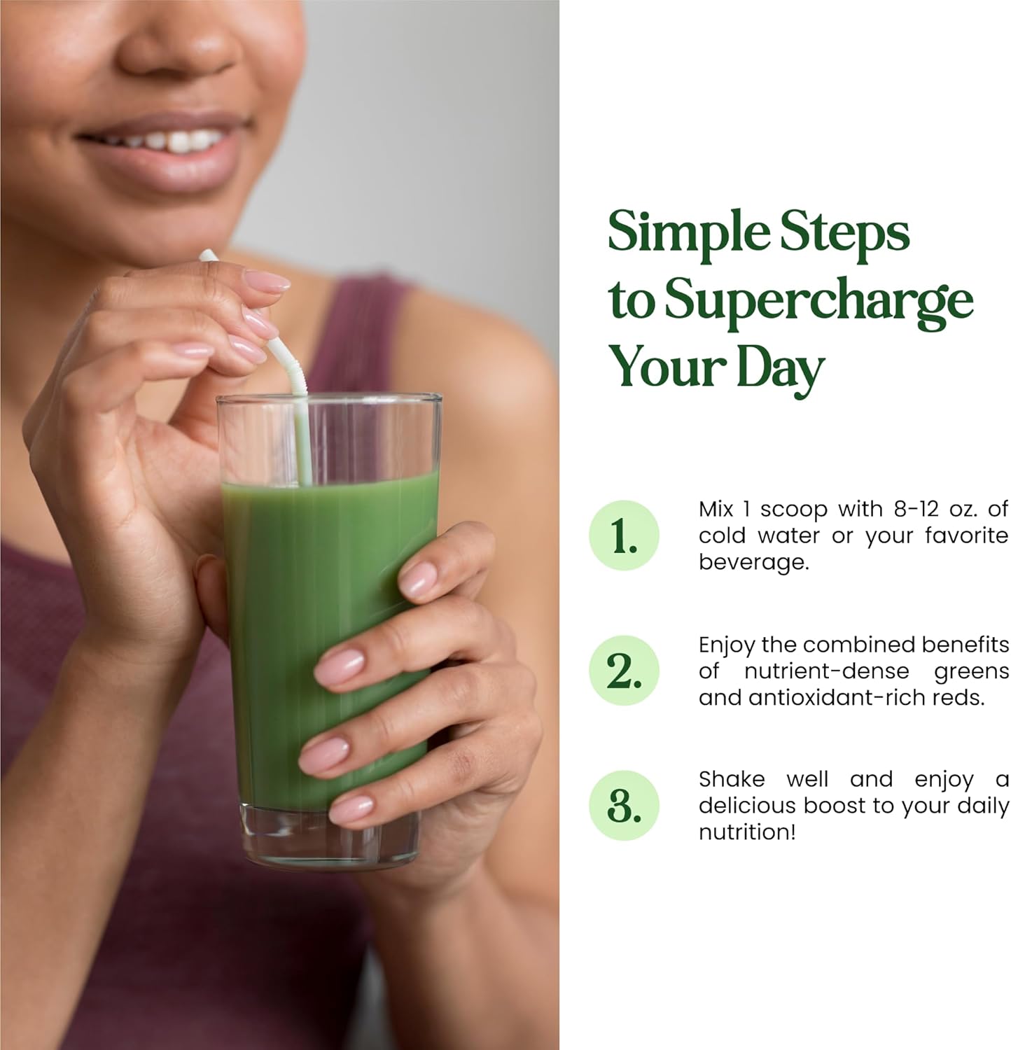 Organic Mixed Berry Superfood Powder with 25+ Fruits & Veggies - Energizing & Antioxidant-Rich Smoothie Mix | Keto-Friendly & Prebiotic | 35 Servings