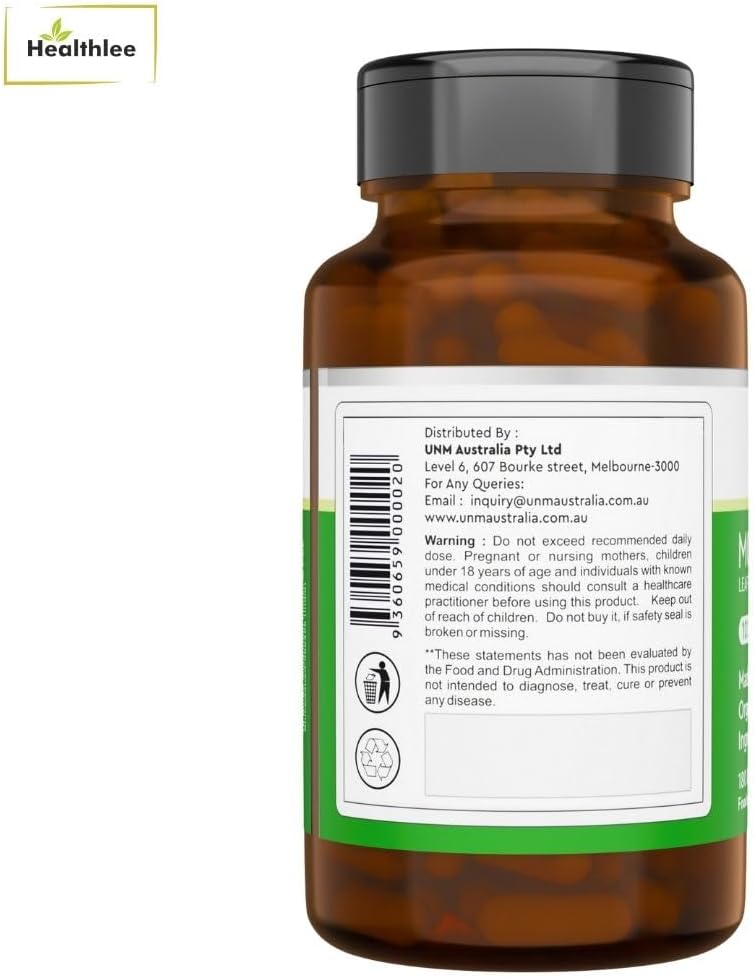 Organic Moringa Capsules 1000 mg | Pure Moringa Oleifera Leaf Powder Supplement | Single Origin, 100% Pure Moringa Powder