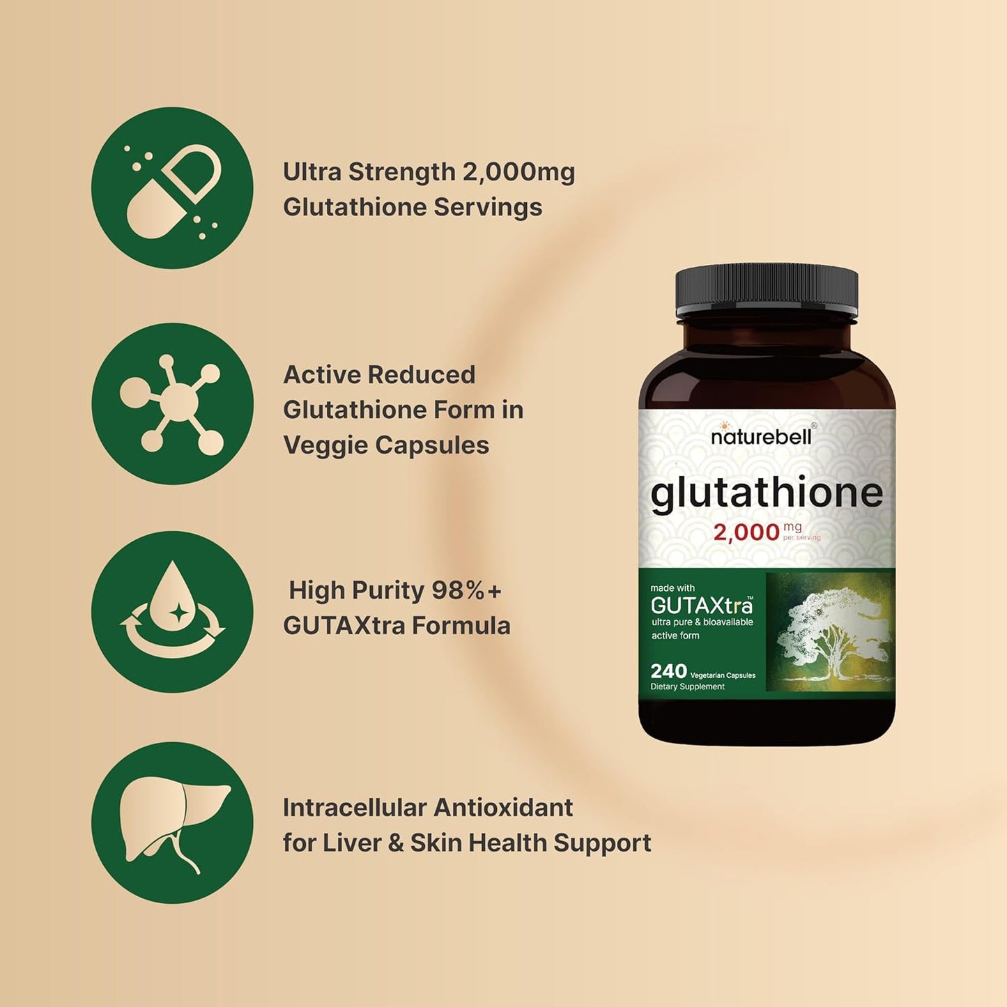 Organic Moringa & Glutathione Bundle Pack - 8000mg Moringa, 2000mg Glutathione Per Serving - Antioxidant Support - BoostGo Australia