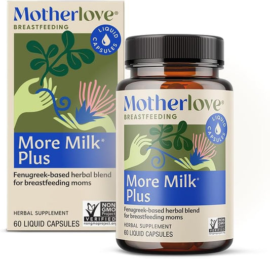 Organic Motherlove More Milk Plus Liquid Caps - Fenugreek Lactation Supplement for Breast Milk Supply - Non-GMO, Vegan, Soy-Free - BoostGo Australia