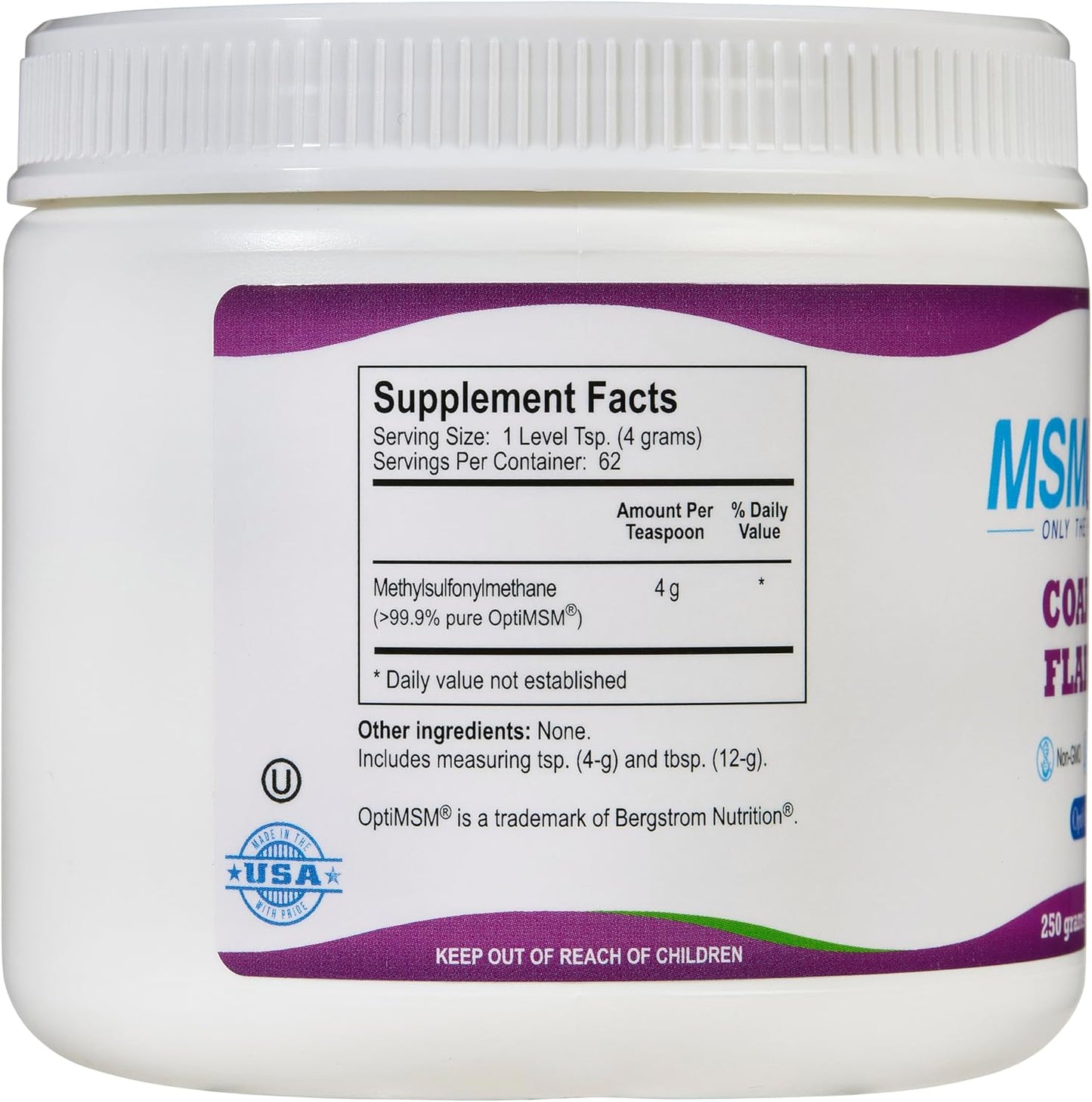 Organic MSM Powder Flakes for Joint Flexibility, Skin, Hair & Nail Support - 8.8 oz, USA Made - BoostGo Australia