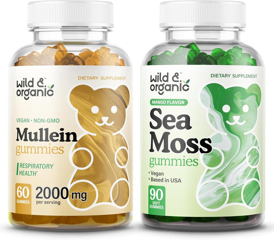 Organic Mullein and Sea Moss Gummies for a Wild Boost
