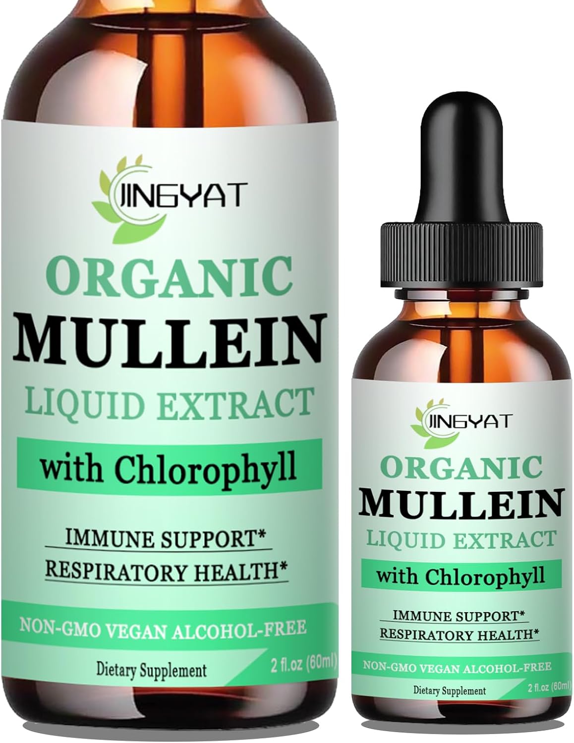 Organic Mullein Leaf Drops with Chlorophyll, Vitamin C & Cinnamon for Immune & Respiratory Support