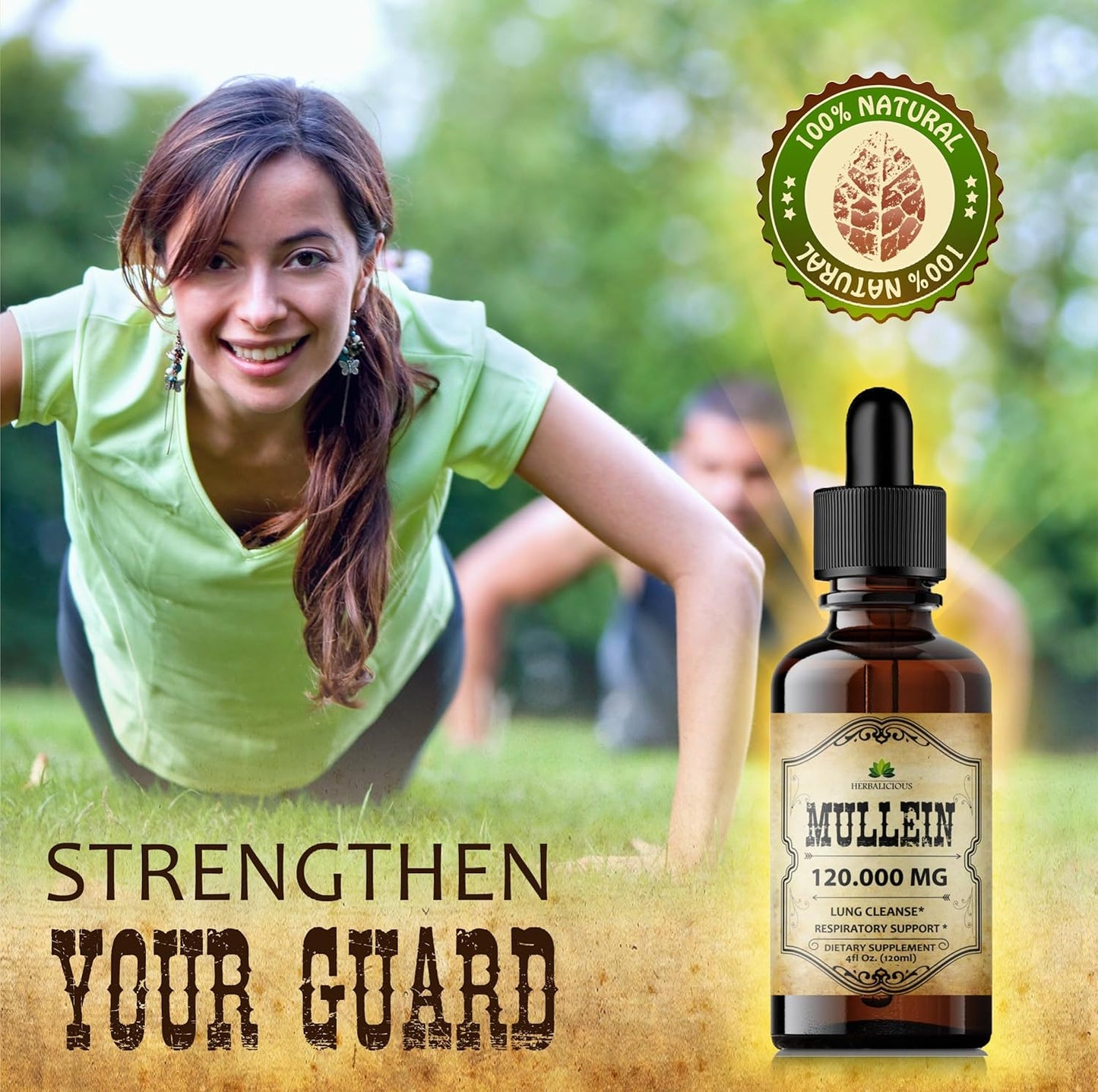 Organic Mullein Leaf Extract Drops - Lung Cleanse Supplement - Vegan & Non-GMO - 4 Fl Oz Bottle