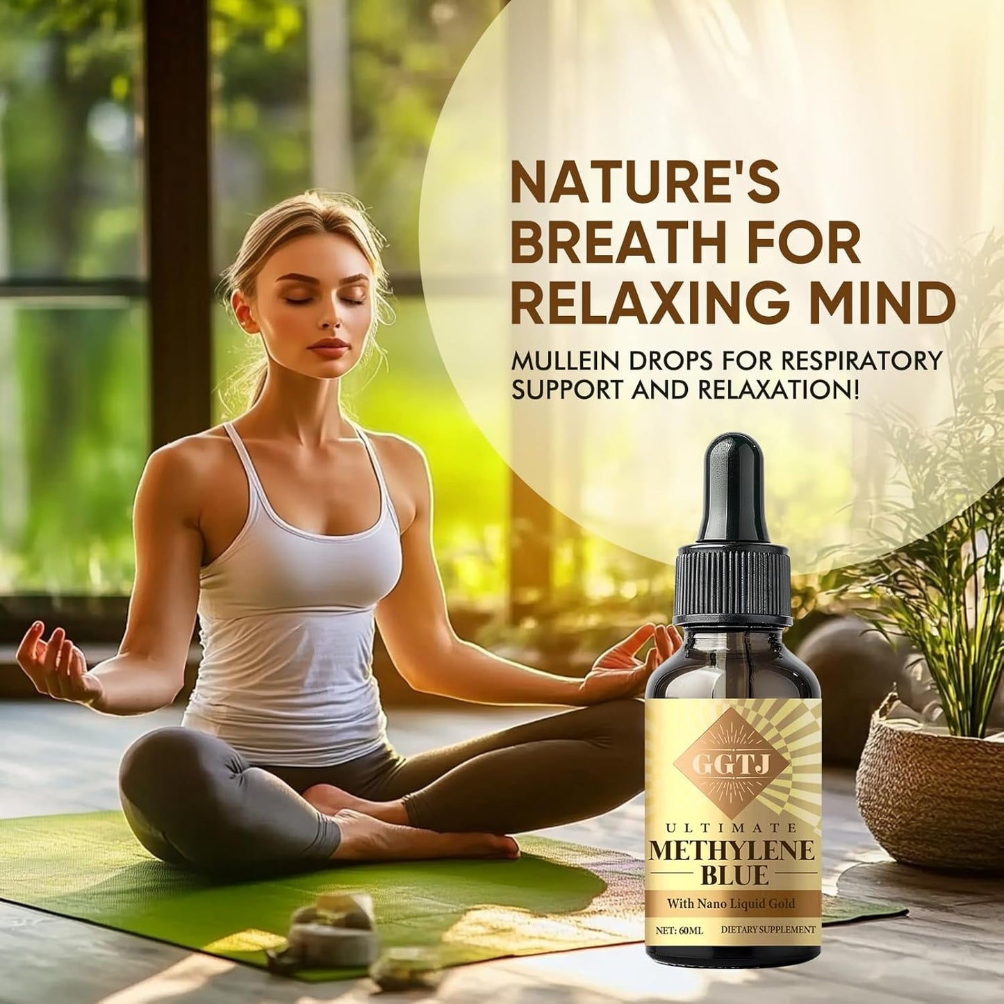 Organic Mullein Leaf Extract Drops for Respiratory Health & Lung Cleanse - 2 Oz, Non-Alcohol & Sugar-Free Formula