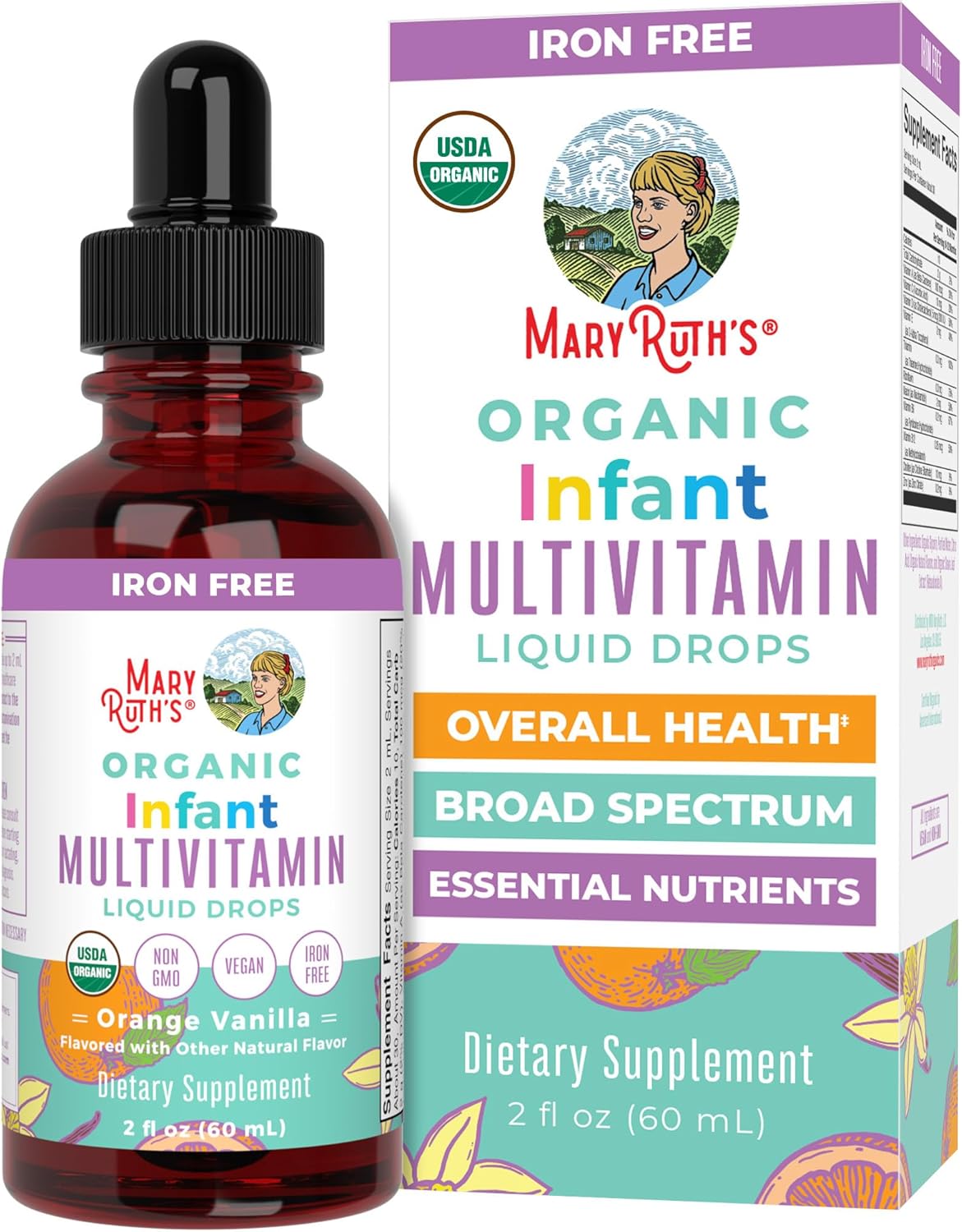 Organic Multivitamin Liquid Drops for Babies 6-12 Months | Immune Support & Wellness | Vegan & Non-GMO | Gluten Free | 2 Fl Oz