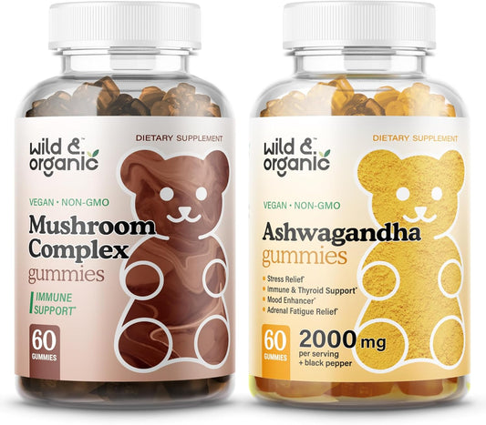 Organic Mushroom and Ashwagandha Gummies - Wildcrafted and Natural Formula - BoostGo Australia