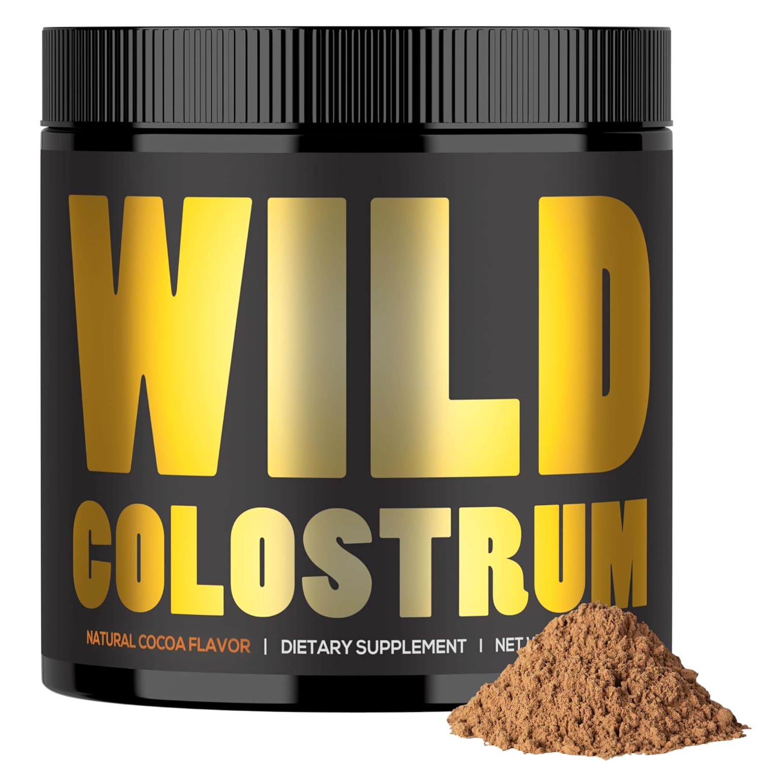 Organic Mushroom Cacao and Colostrum Powder Bundle for Gut Health and Energy Boost (21.22oz)