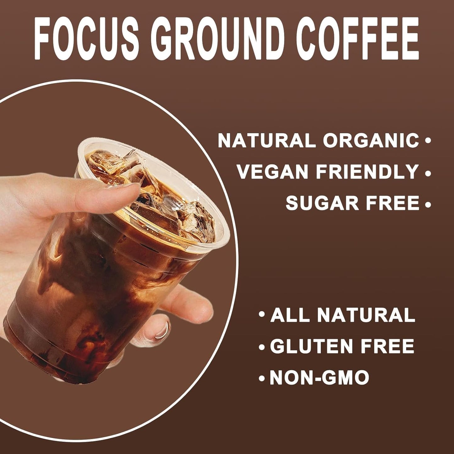 Organic Mushroom Coffee Blend with Lion's Mane, Reishi, Cordyceps, Chaga & Turkey Tail - Gut Health, Immunity & Brain Boost - 5.11 oz