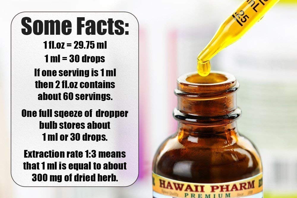 Organic Myrrh Liquid Extract Tincture - Hawaii Pharm Herbal Supplement, 4 fl. oz, Made in USA
