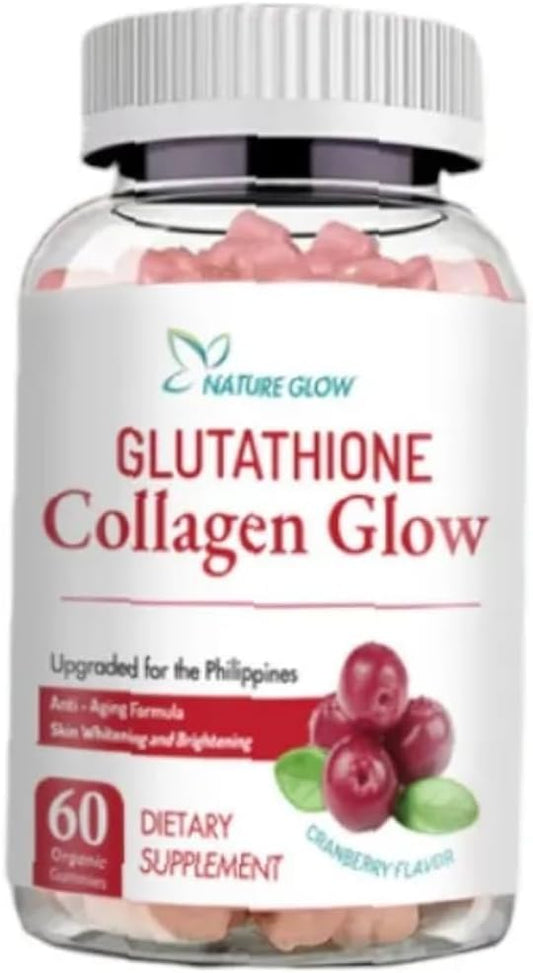Organic Nature Glow Glutathione Collagen Cranberry Gummies - 60 Count