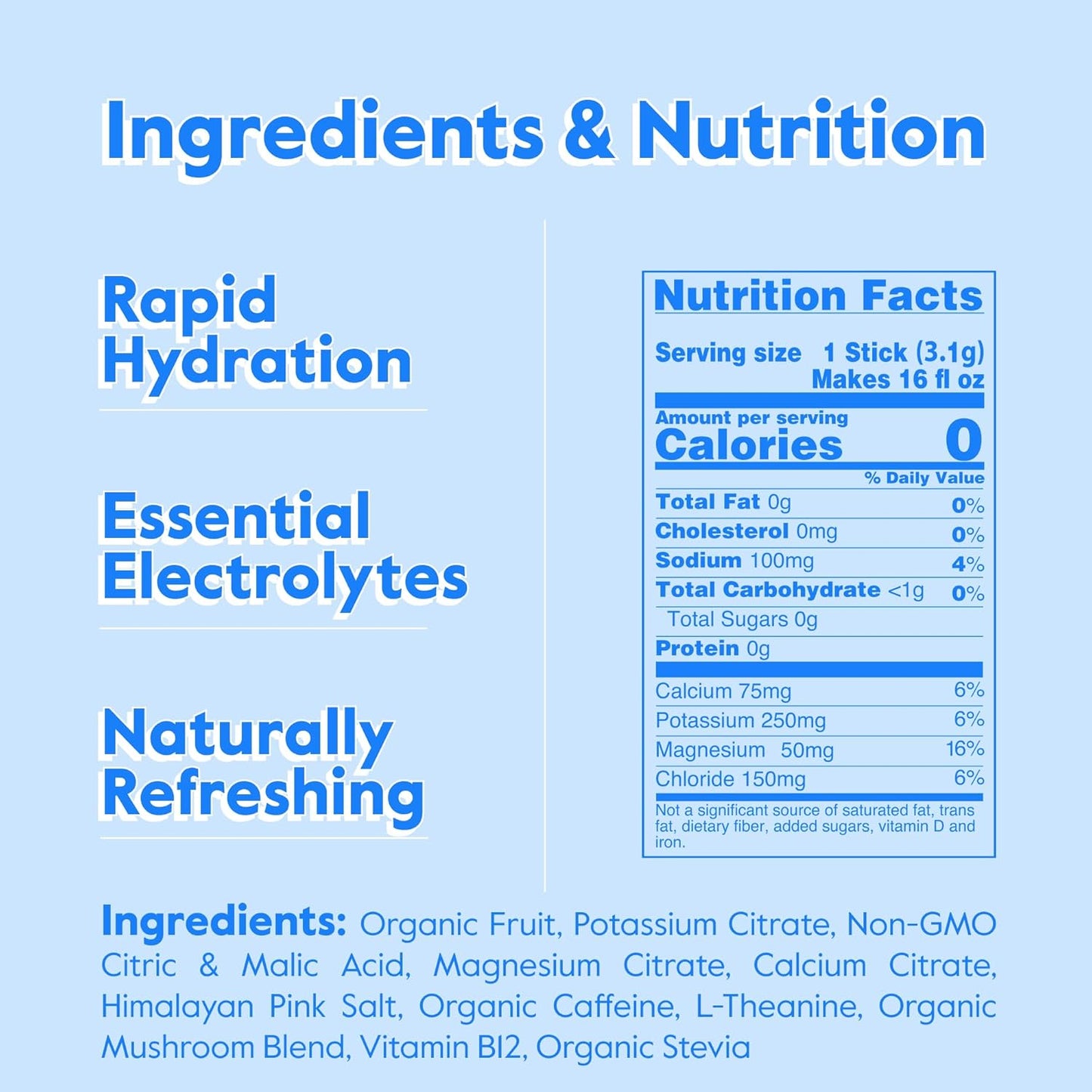 Organic Nectar Energy Booster with Caffeine, B12, and Electrolytes - Sugar-Free & Zero Calorie - Healthy Hydration & Energy Supplement - Strawberry Lemonade Flavor - 30 Packets