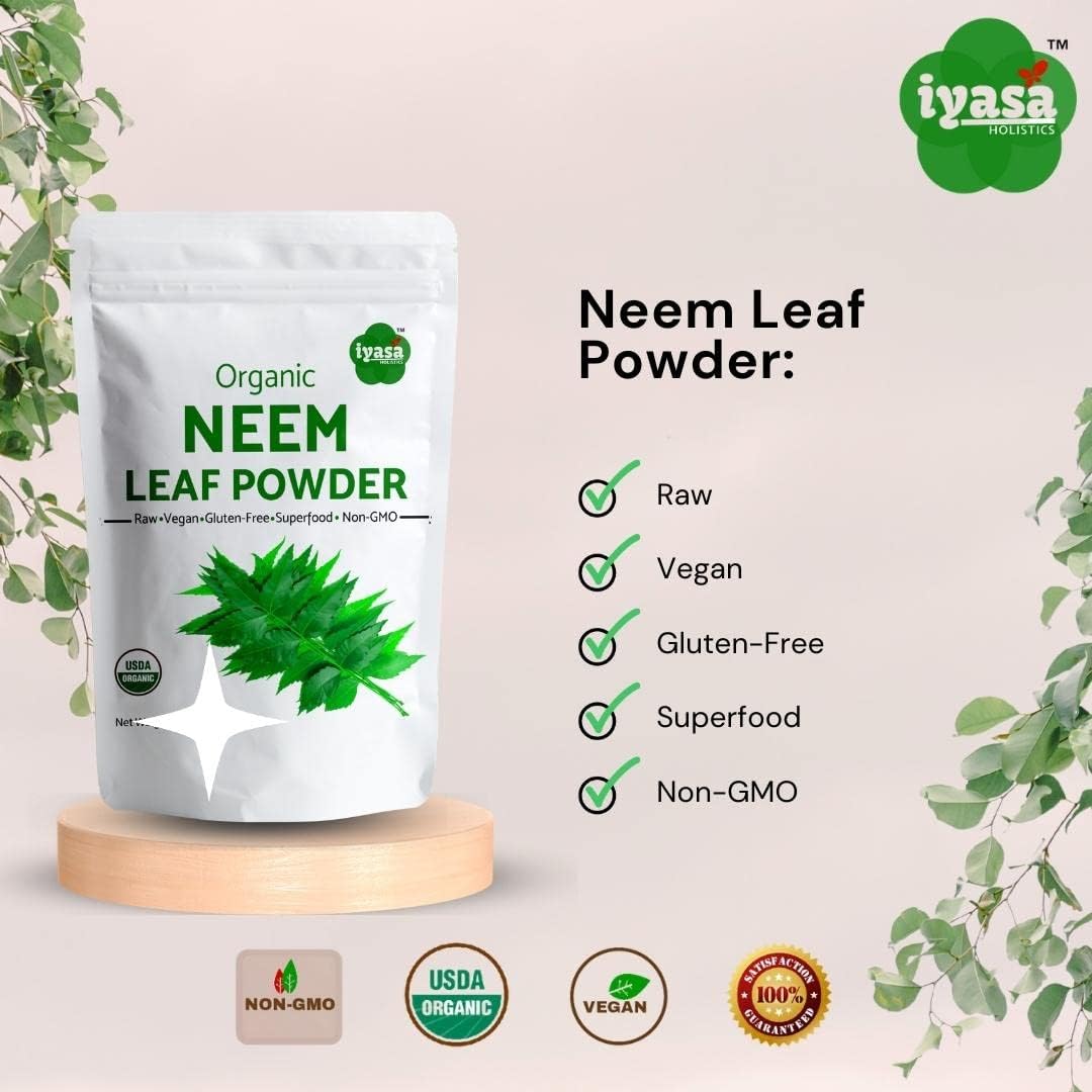 Organic Neem Powder 16 oz - Ayurvedic Superfood for Hair, Skin, Blood & Liver Purification - BoostGo Australia