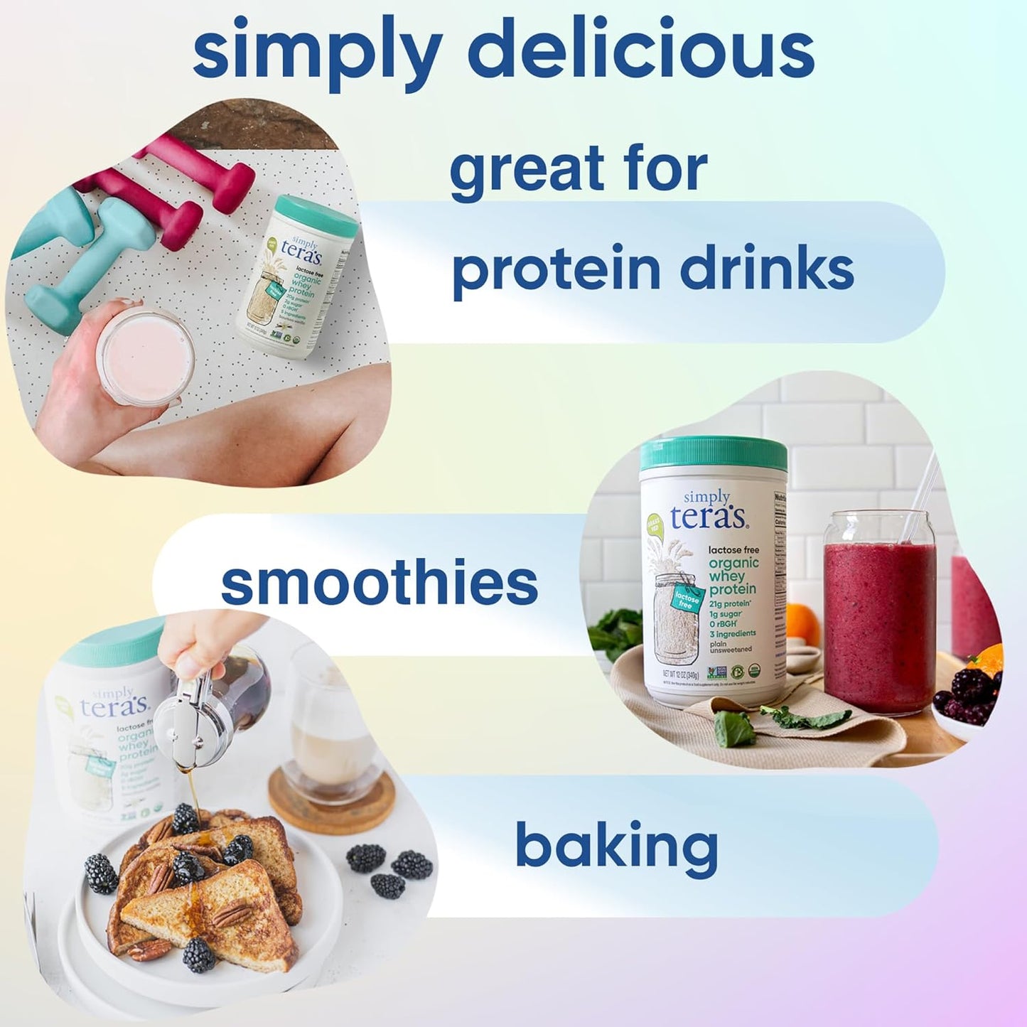 Organic Non-GMO Dark Chocolate Lactose Free Whey Protein Powder - 12 Oz