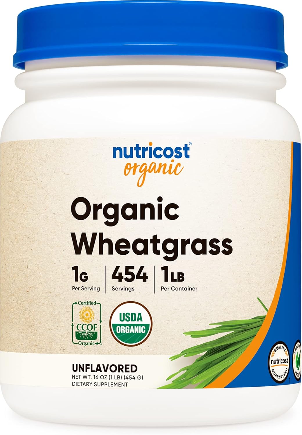 Organic Non-GMO Wheatgrass Powder - 1 LB by Nutricost, Superfood Supplement - BoostGo Australia