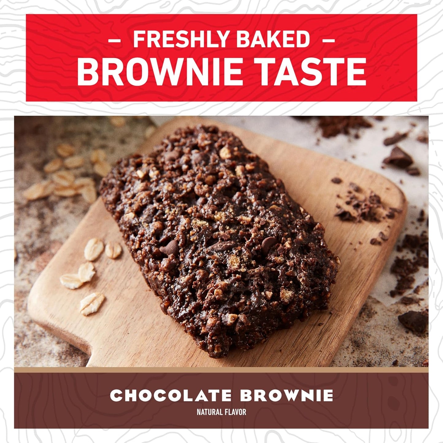 Organic Oats Chocolate Brownie Energy Bars - Non-GMO Plant Based Protein Bars (15 Pack)