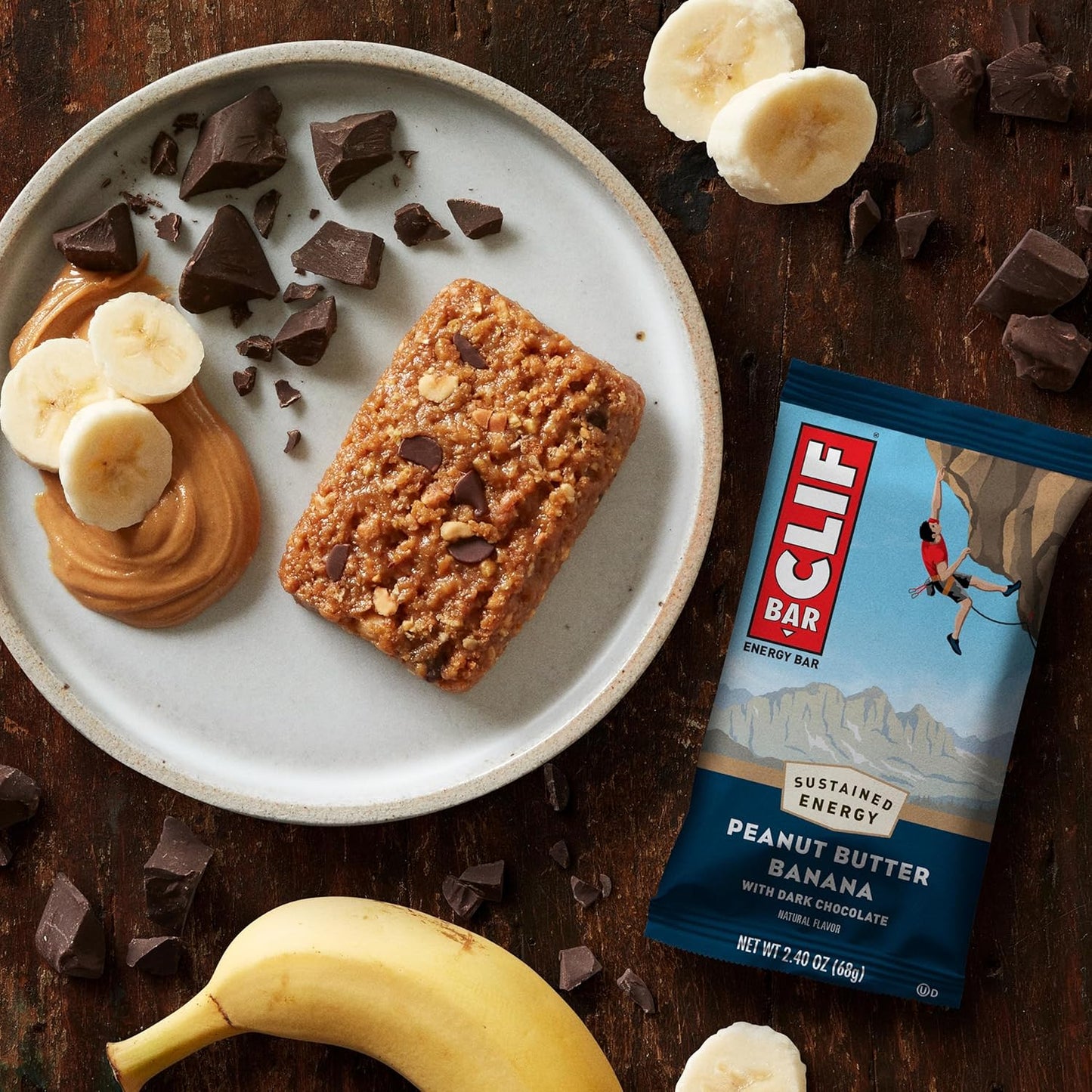 Organic Peanut Butter CLIF BAR Variety Pack - 20 Energy Bars with Plant Based Protein - Non-GMO - 2 Flavors (2 Boxes)