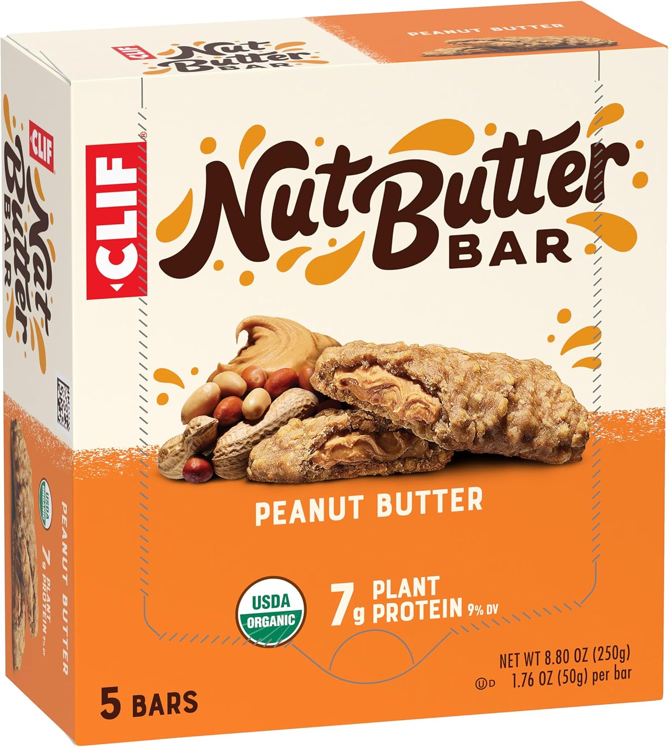 Organic Peanut Butter Filled Energy Bars - 1.76 oz. (5 Pack) - Non-GMO Plant-Based Snack