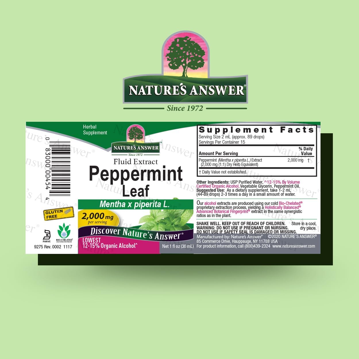 Organic Peppermint Leaf Extract - 1oz | Digestive & Bowel Support | Natural Stomach Discomfort Relief