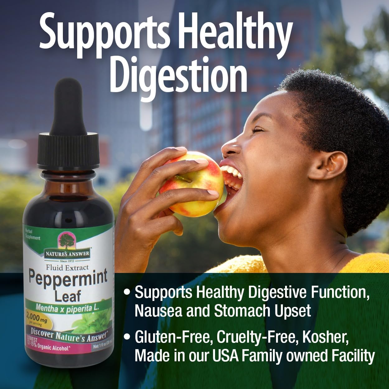 Organic Peppermint Leaf Extract - 1oz | Digestive & Bowel Support | Natural Stomach Discomfort Relief