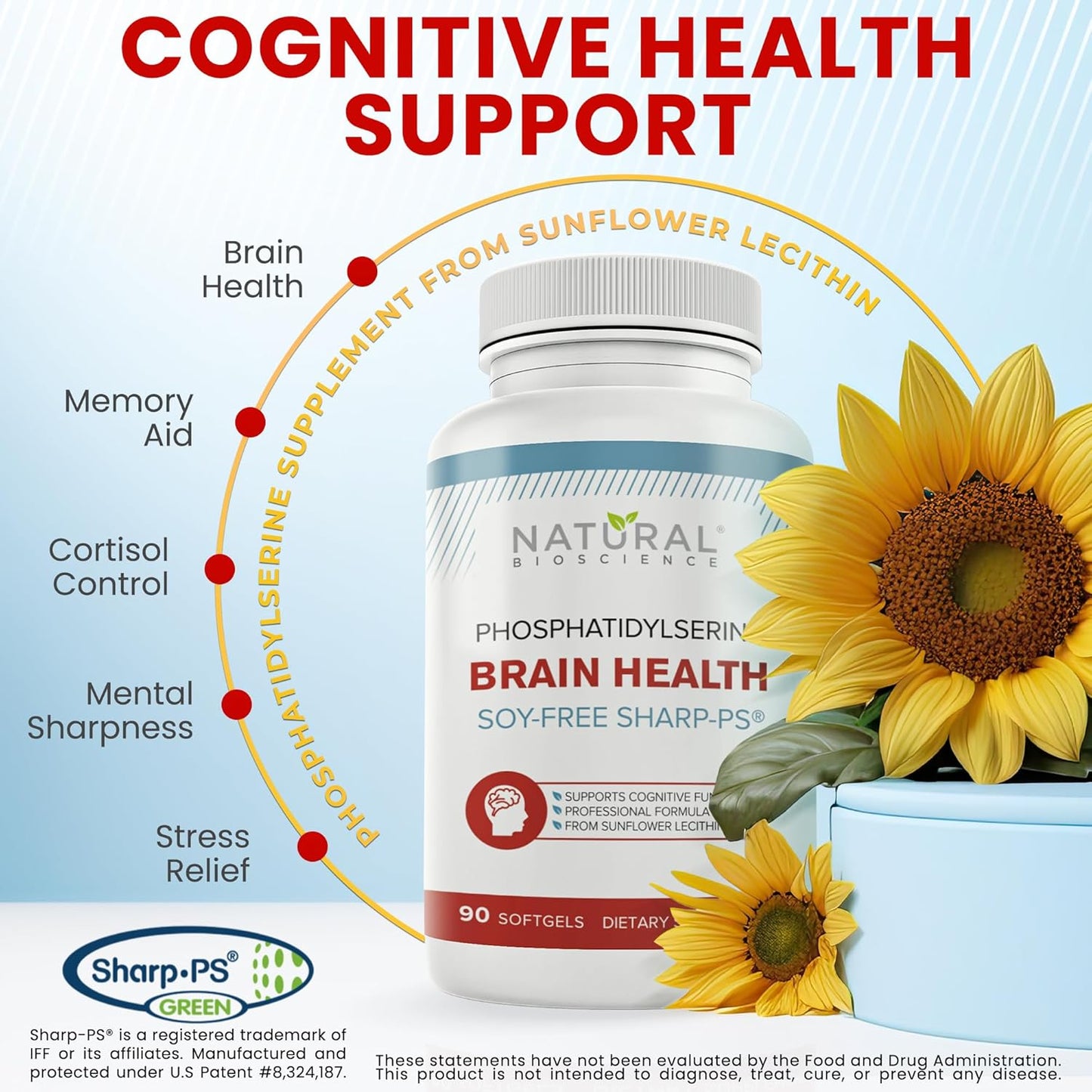 Organic Phosphatidylserine & Magnesium Sleep Powder Bundle for Brain Health & Relaxation - Soy-Free BioScience Formula