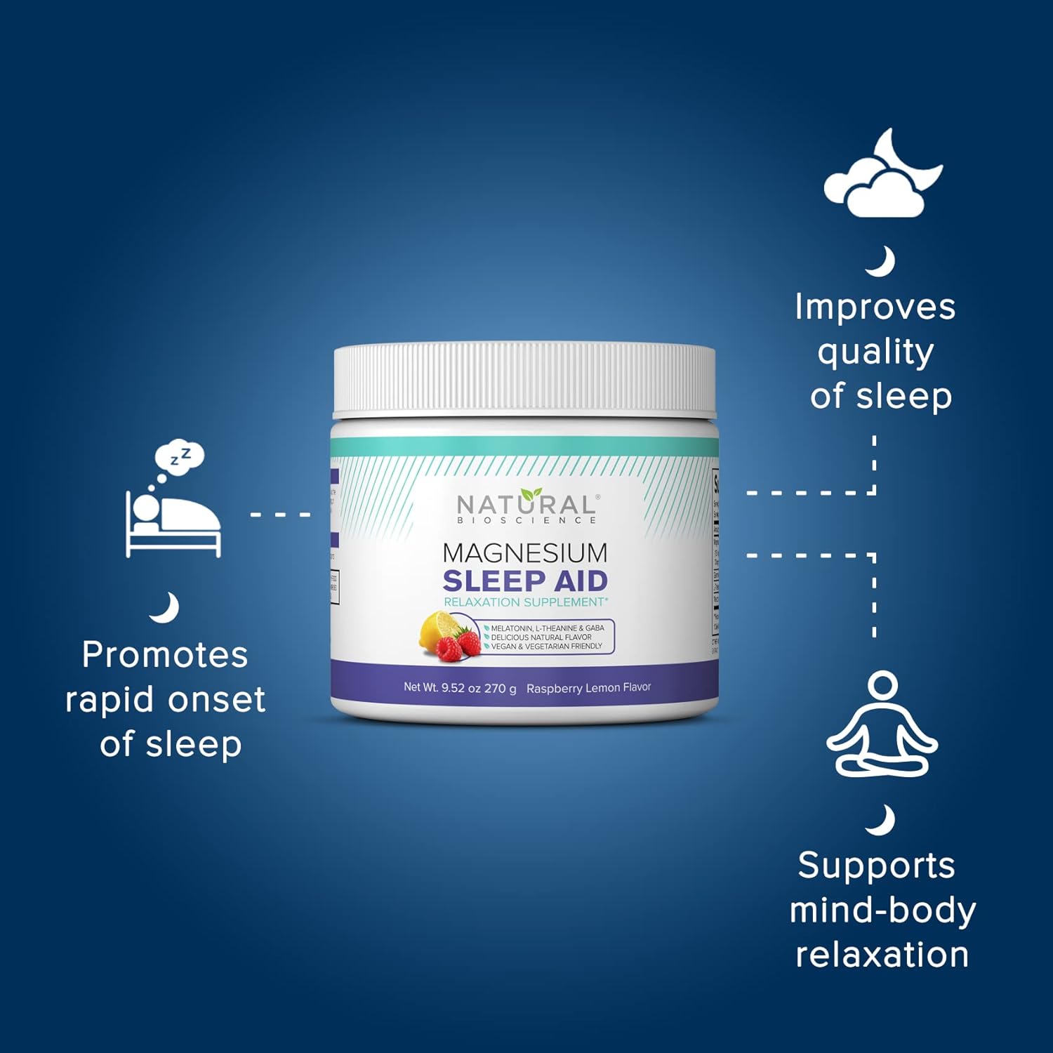 Organic Phosphatidylserine & Magnesium Sleep Powder Bundle for Brain Health & Relaxation - Soy-Free BioScience Formula
