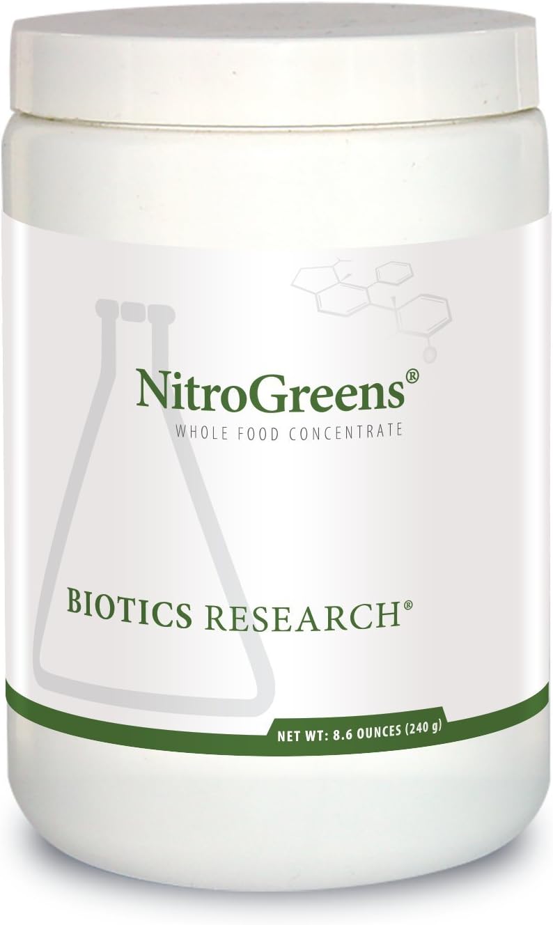 Organic Phytonutrient Blend Powdered Formula with Heirloom Seeds - Biotics Research NitroGreens 8.6 Ounces