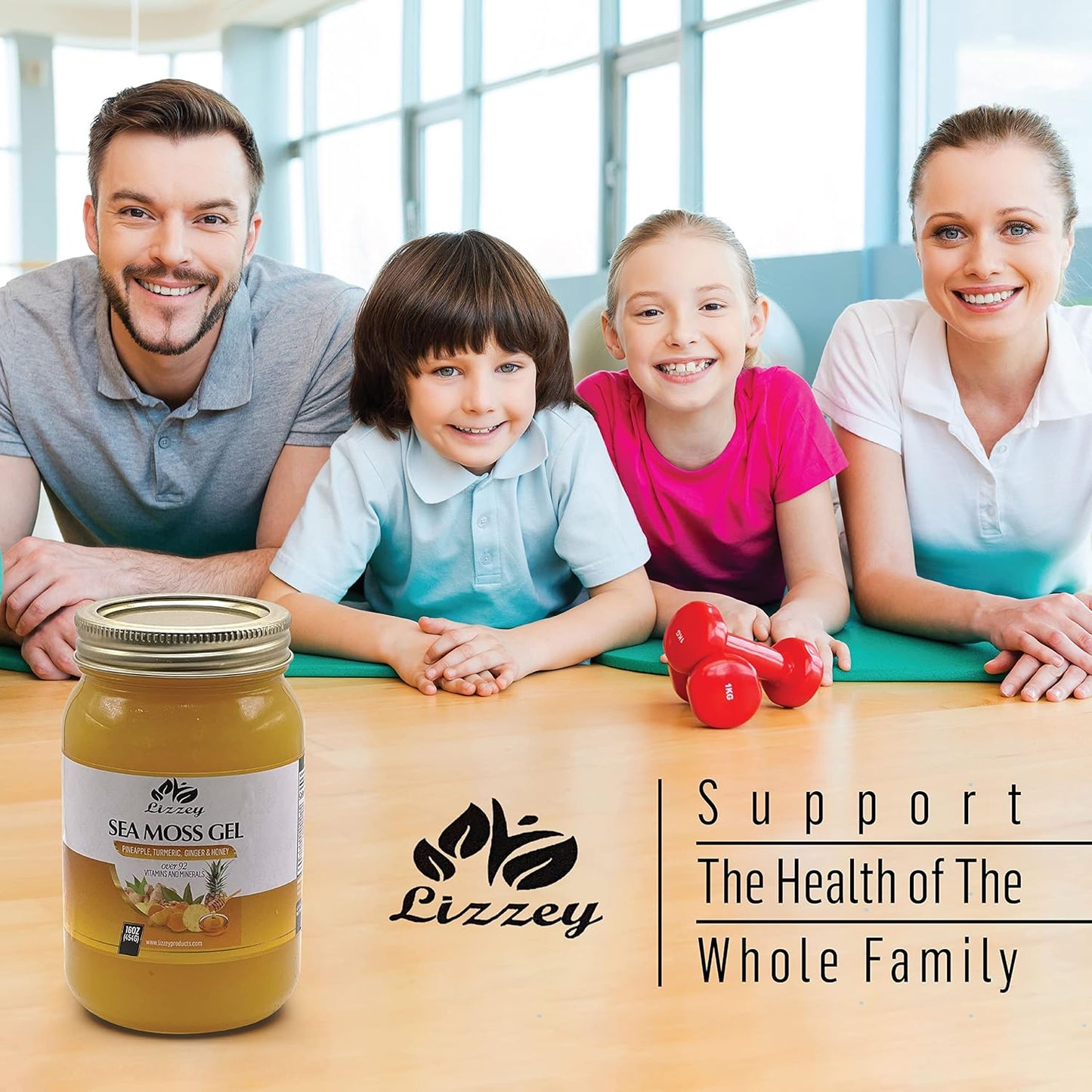Organic Pineapple Sea Moss Gel with Turmeric & Ginger for Immune Health & Digestion, All-Natural Superfood Supplement for Men & Women