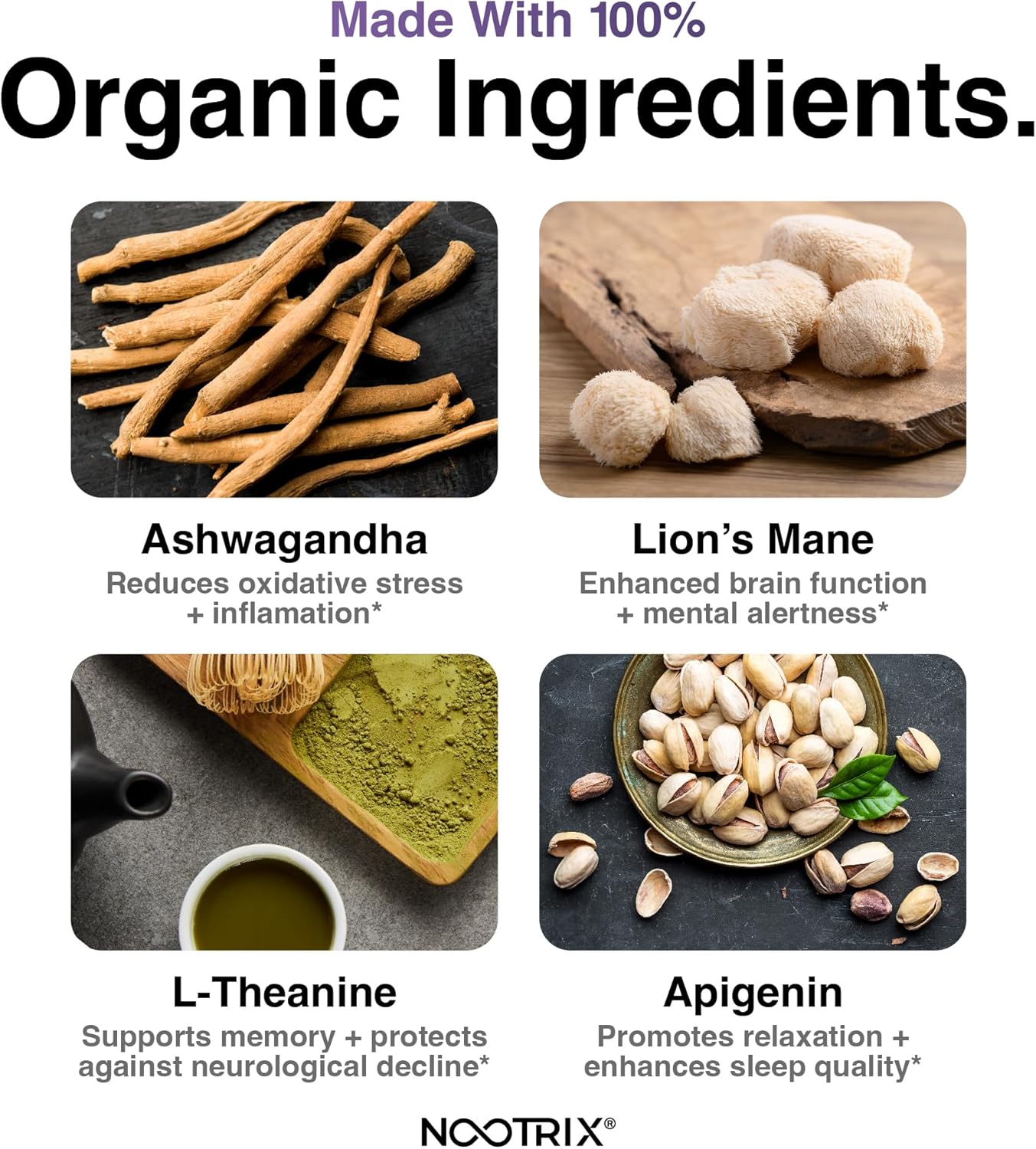 Organic Plant 5 HTP+ Cofactor Capsules - 200mg | Brain Supplement for Mood, Cognitive Health, Sleep | Vitamin B6 & L Theanine | 360 Count