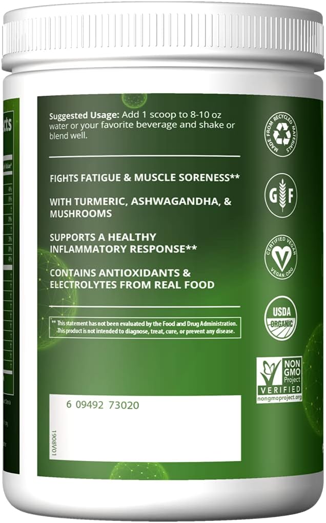 Organic Plant-Based Post Workout Recovery Supplement, 10.6 Ounce - BoostGo Australia