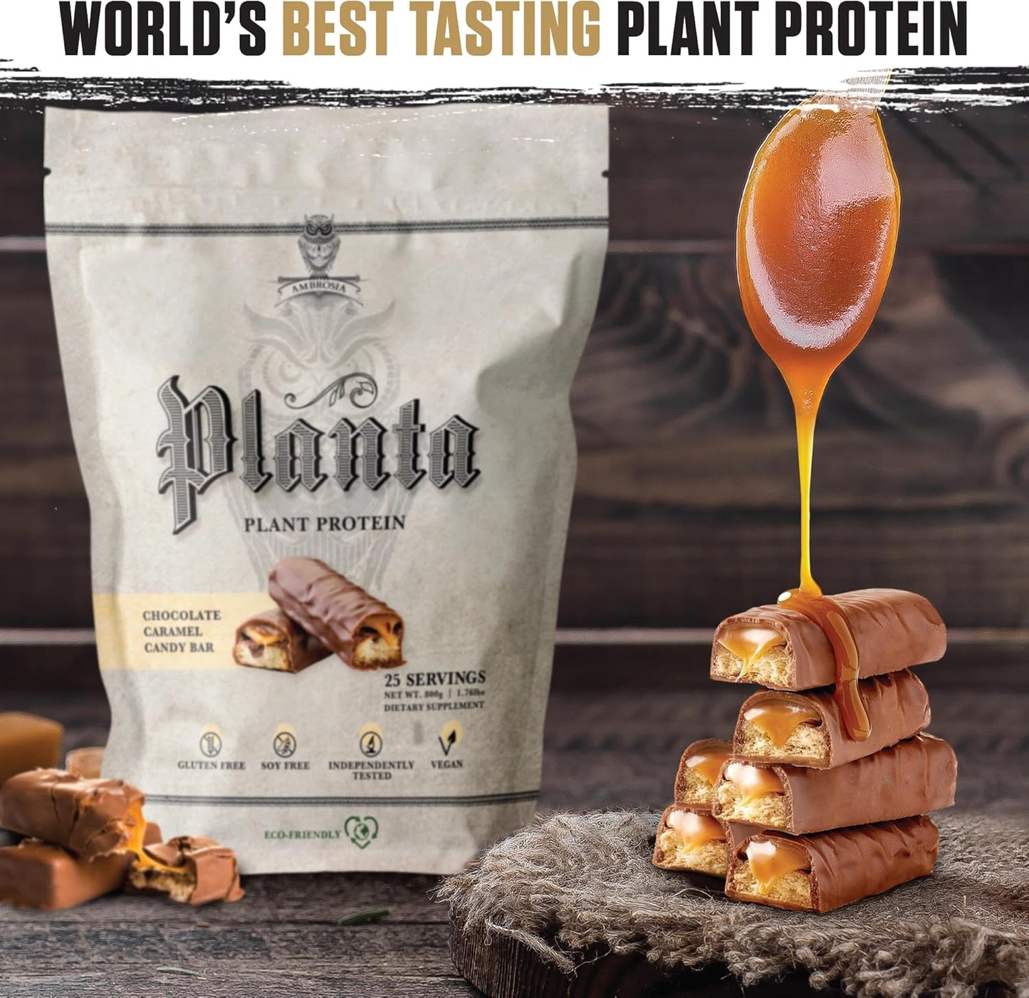 Organic Plant-Based Protein Bar - Ambrosia Planta | Vegan & Keto Friendly
