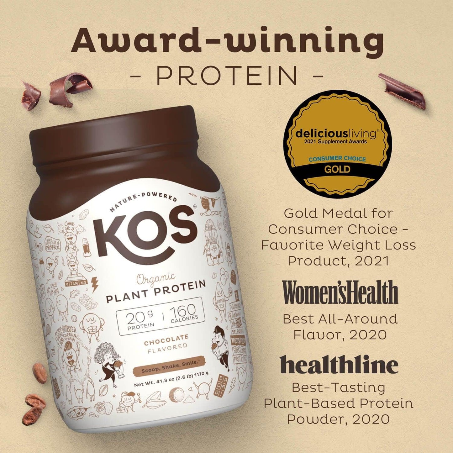 Organic Plant-Based Vegan Protein Powder, Chocolate Flavor, Keto-Friendly Meal Replacement with Vitamins & Minerals, Dairy-Free - 28 Servings
