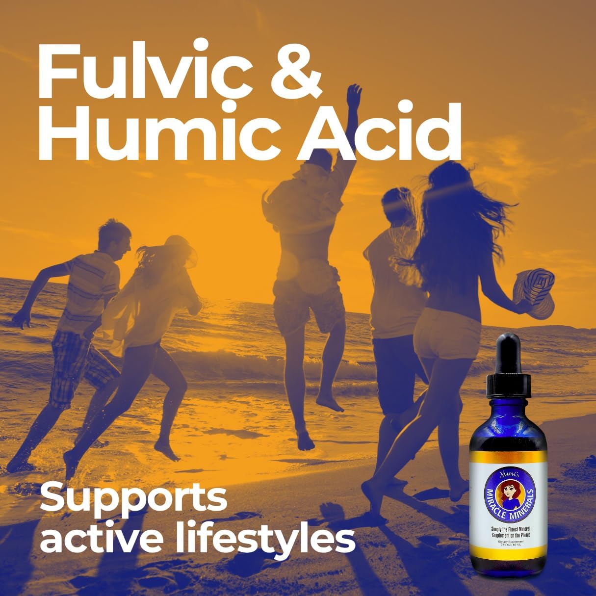Organic Plant Derived Fulvic Acid Humic Acid Mineral Drops (8 oz) - Liquid Trace Minerals Supplement with 70 Ionic Minerals - Dirobi Mimi's Miracle Minerals