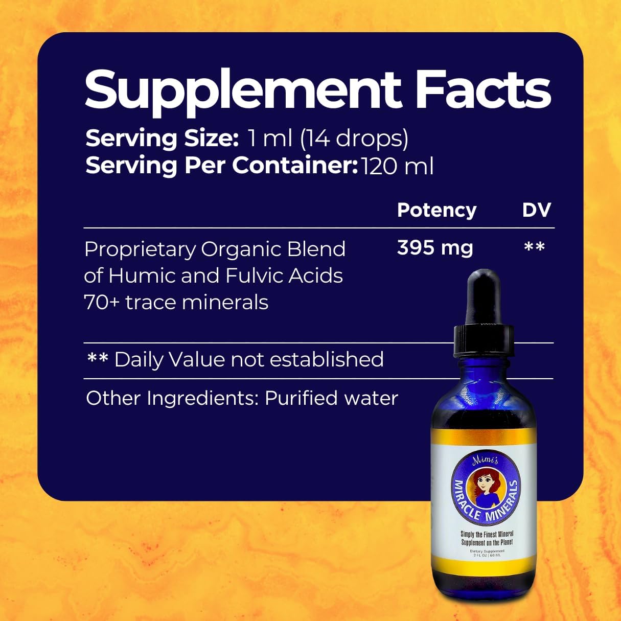 Organic Plant-Derived Liquid Mineral Blend Drops Supplement with 70 Ionic Trace Minerals - Dirobi Mimi's Miracle Minerals (2 oz)