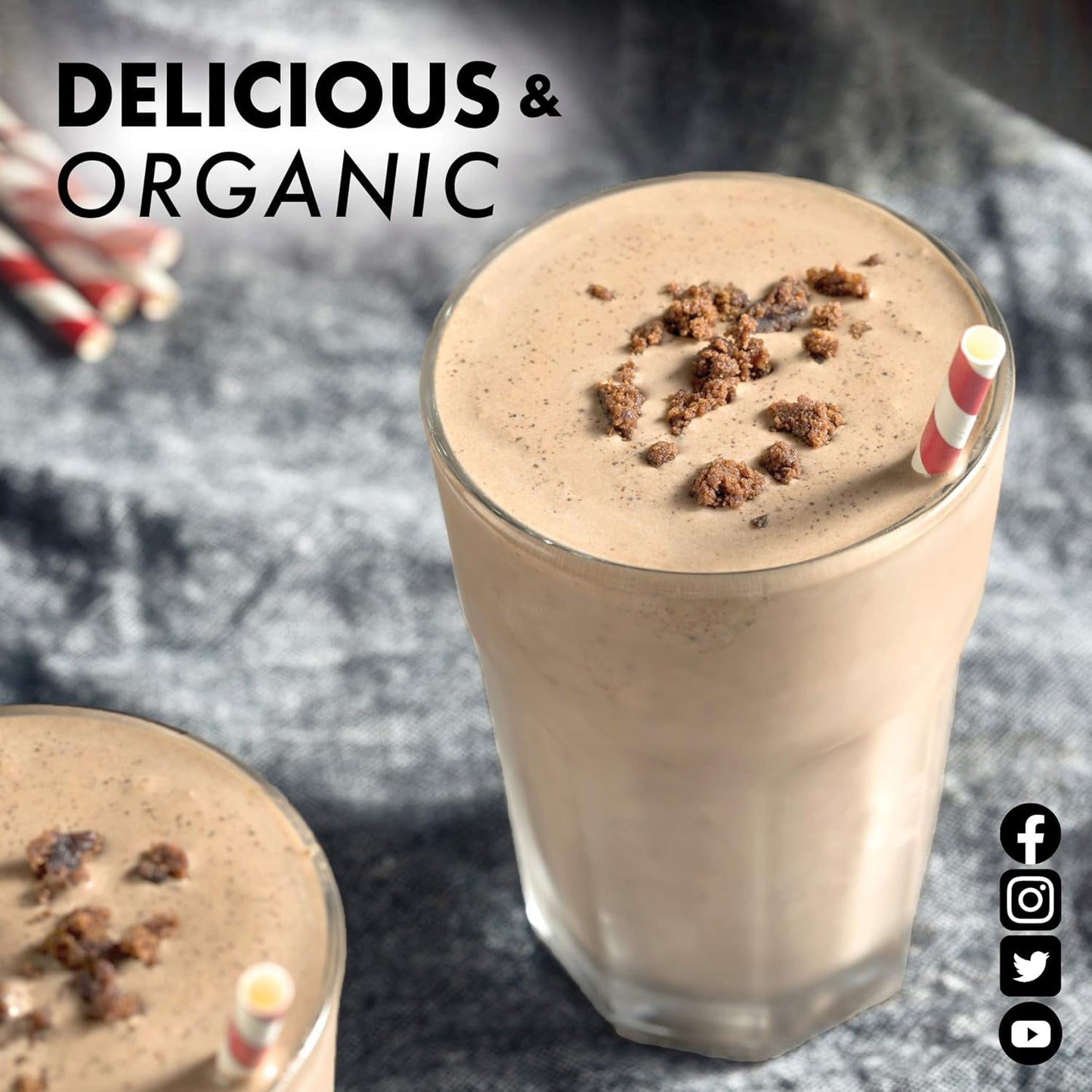 Organic Plant Protein Powder - 18g Protein, 3.5g Fiber - Chia, Quinoa & More - Non-GMO, Vegan, Kosher - USDA Organic - No Sugar - Gluten, Soy & Milk Free - 1 LB, Vanilla Flavor